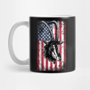 Patriotic Antelope American Flag Mug